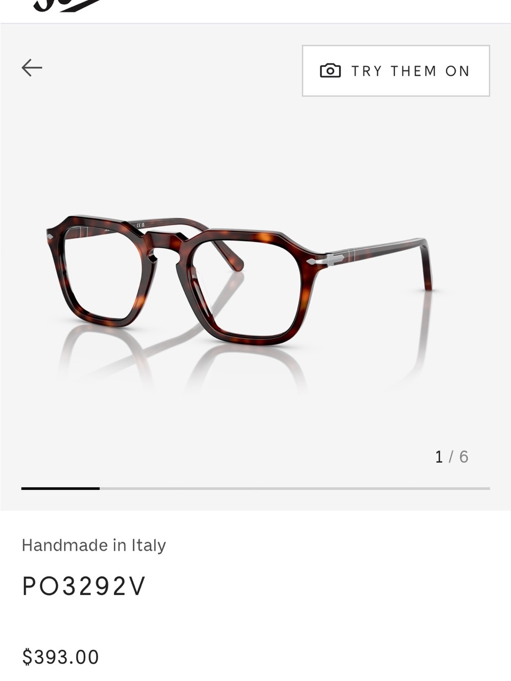 Persol PO3292V Brown Tortoiseshell unisex Eyeglasses